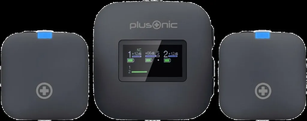 Mikrofon wireless Plusonic PS-TDS8, USB Type C/Lightning/3,5mm, ngjyrë gri - 2