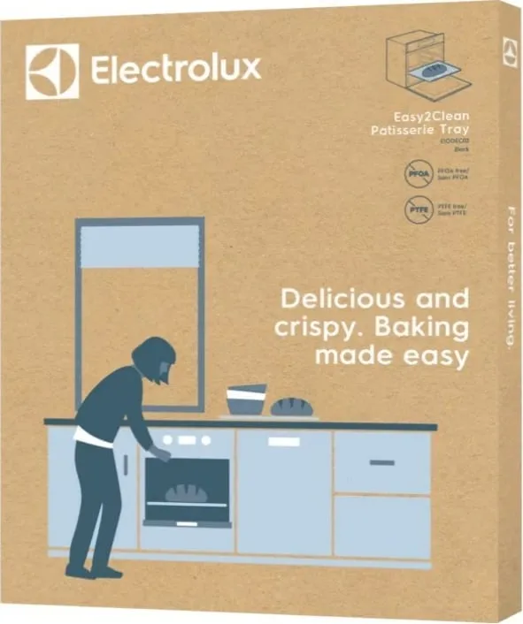 Tepsi pjekjeje Electrolux E1OOEC02, drejtkëndëshe, për furrë, e zezë - 1
