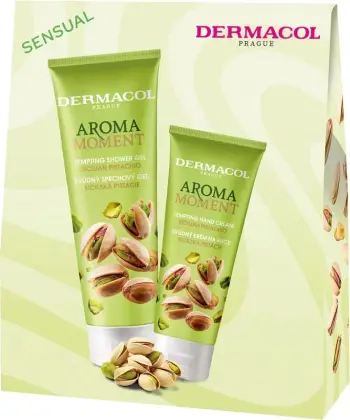 Set krem duarsh dhe xhel dushi Dermacol Aroma Moment Sicilian Pistachio për femra, 100ml + 250ml
