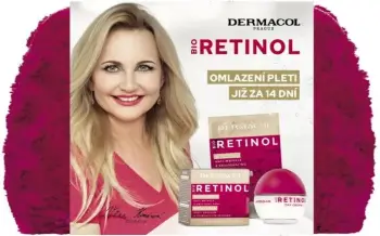 Set kujdesi për lëkurë Dermacol Bio Retinol, krem dite 50 ml + krem nate 50 ml + maskë për fytyrë 2x 8 ml