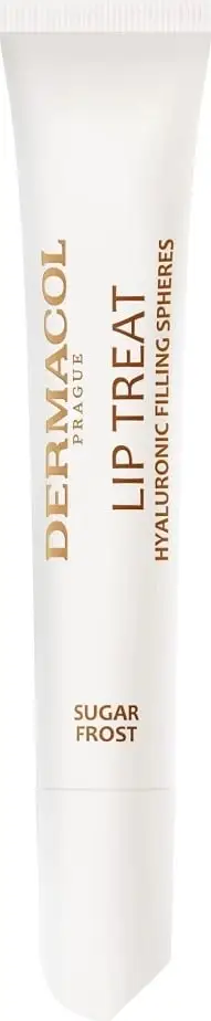 Glos për buzë Dermacol Lip Treat Hydrating, 10ml, nuanca 1 Sugar Frost, shkëlqyes i lehtë