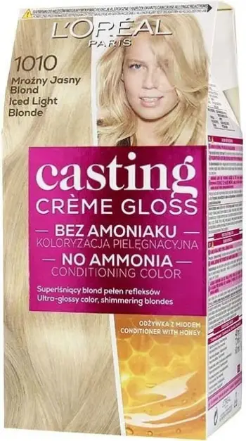 Ngjyrë për flokë L'Oreal Paris Casting, 1010 Light Iced Blonde, 48 ml