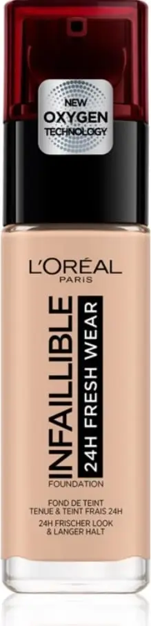 Pudër e lëngshme L'Oreal Infaillible Fresh Wear 32H, 110 Cool Undertone Sous-ton Rose + Vitamin C SPF 25, 30 ml