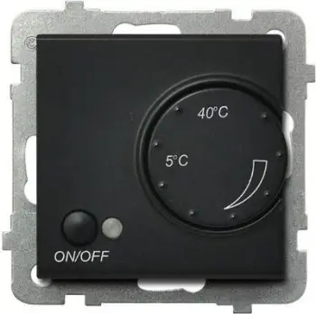 Kontrollues temperature për kaldajë Ospel Sonata, i zi