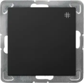 Ndërprerës kryq Ospel IMPRESJA ŁP-4Y/m/33, modul muri, black metallic