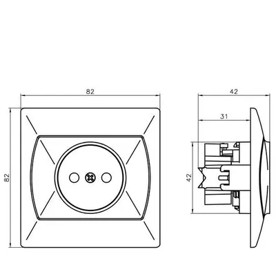 Prizë elektrike AKCENT GP-1A / 00, e bardhë - 2