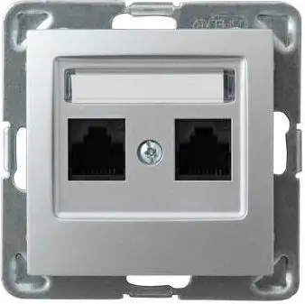 Prizë kompjuterike Ospel Impresja Double RJ45 Cat.5e (GPK-2Y/K/m/18), e argjendtë