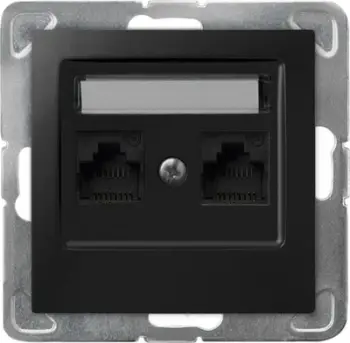 Prizë kompjuterike e dyfishtë Ospel IMPRESJA GPK-2Y/K/m/33, cat 5e, black metallic