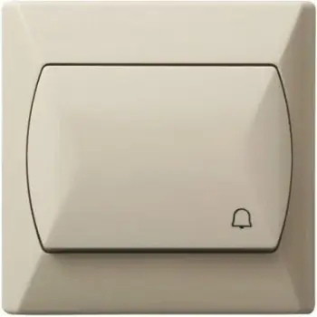 Buton i ziles Ospel (ŁP-6A/01), 250 V, bezhë