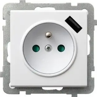 Prizë me tokë Ospel SONATA GP-1RZPUSB/m/00, me USB, e bardhë