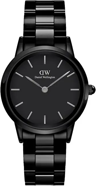 Orë dore për femra Daneil Wellington Iconic Link Ceramic 32 DW00100414, e zezë