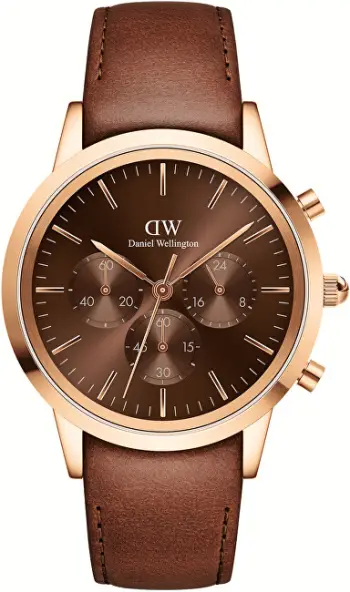 Orë dore për meshkuj Daniel Wellington Iconic Chronograph St. Mawes DW00100640, e kaftë