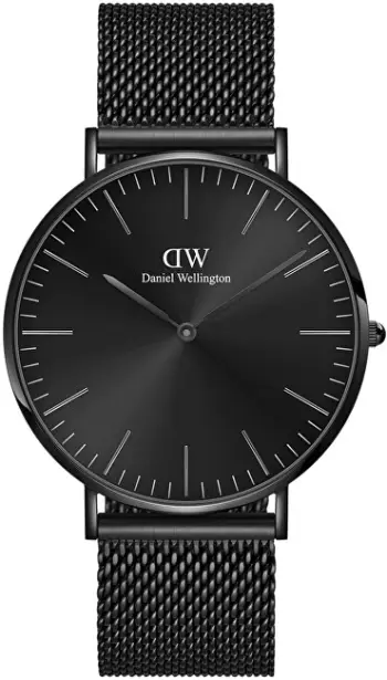 Orë për meshkuj Daniel Wellington, e zezë