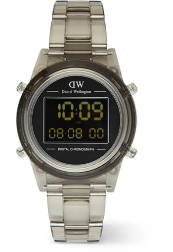 Orë dore për femra Daniel Wellington Retro Digital Light Gray, e hirtë