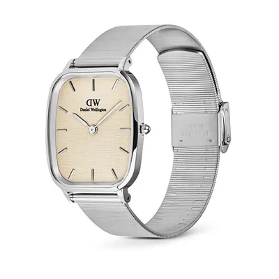 Orë dore për femra Daniel Wellington Marlon Wire Linen Silver DW00100812, e argjendtë - 3