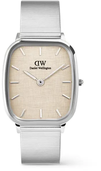 Orë dore për femra Daniel Wellington Marlon Wire Linen Silver DW00100812, e argjendtë