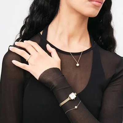 Qafore për femra Daniel Wellington DW00400640, 45 cm, e artë - 3