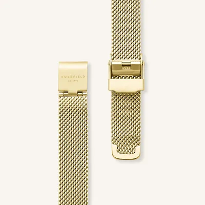 Orë dore për femra Rosefield The octagon XS Mesh Gold, e artë - 5