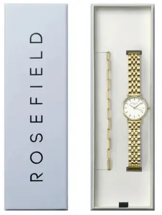 Set dhuratë për femra Rosefield, orë dore + byzylyk, të artë