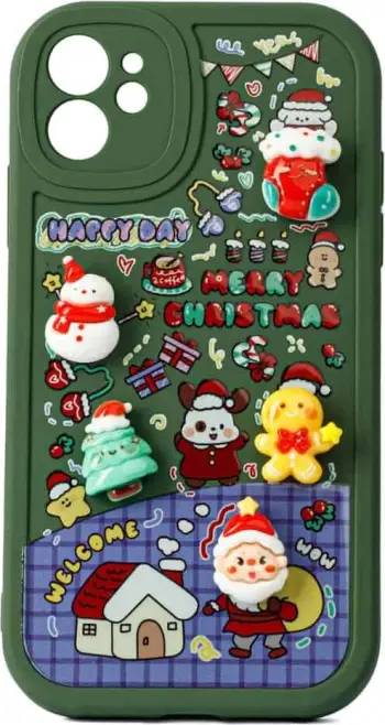 Fotroll për telefon TECH TIME Christmas Edition Green (IP16PRO)