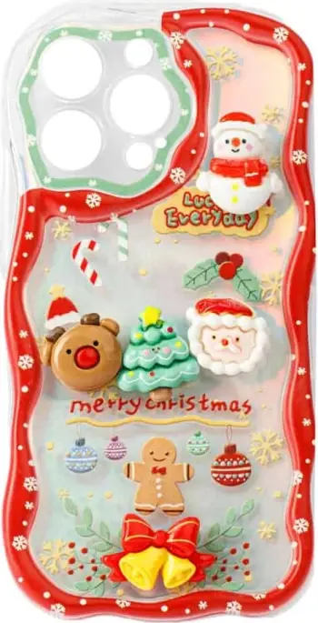 Fotroll për telefon TECH TIME Christmas Edition Red (IP14PROMAX)