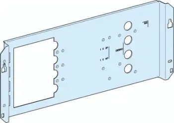 Plakë montimi Schneider Prisma Plus G LVS03032, për NSX250 me motor drive, 150x600 mm, metalike