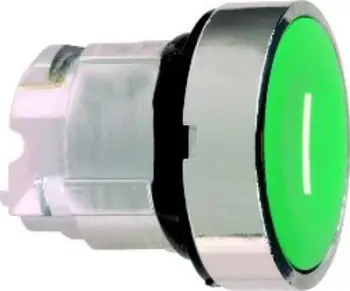 Buton shtypës Schneider ZB4BA331, Ø22mm, kthim me pranverë, i gjelbër