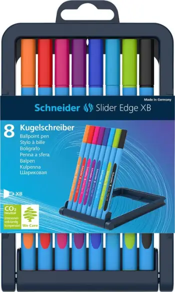 Set stilolapsash Schneider Slider Edge, XB, 8 copë, shumëngjyrësh