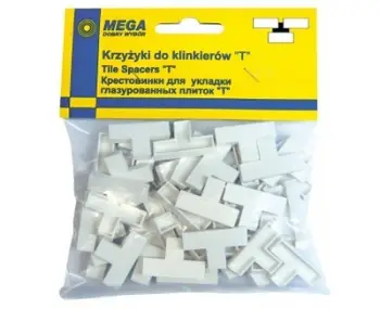Kryqe distancash të tipit T Mega për klinker, 1mm, 150 copë