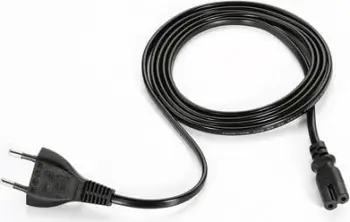 Kabllo rryme Zebra, CEE 7/16 në IEC 320 C7, 1.8m, i zi