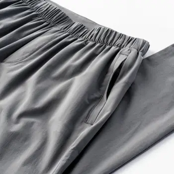 Pantallona sportive IQ Surio Pants M, najlon elastik, xhepa me zinxhir, gri