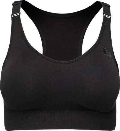 Bra sportive IQ Carmen II Wmns, mbështetje e mesme, najlon elastan, e zezë - 1