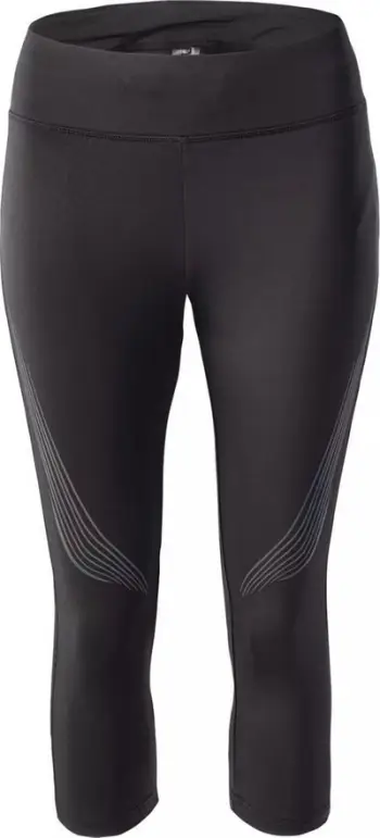 Leggins IQ Cross The Line Nukia 3/4, për vrapim, me xhep, të zeza