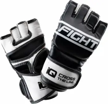 Doreza MMA IQ Marts M 92800350285, mbyllje Velcro, shkumë mbrojtëse, të zeza dhe të bardha