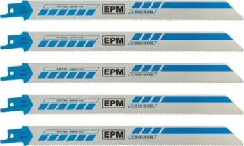 Set tehësh për sharrë EPM S1122B, 225mm, 14TPI, për metal, 5 copa