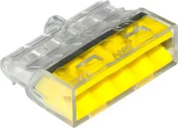 Konektor EPM Quick Connect 5 *, 0.5-2.5mm,10 copë, transparent/i verdhë