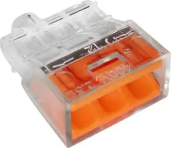 Konektor elektrik EPM Quick Connector 3×0.5–2.5mm², set 10 copë, transparent portokalli