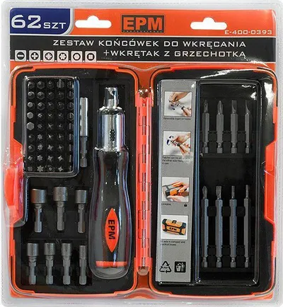 Set i pjesëve të kaçavidave EPM (E-400-0393), 62 copë - 2