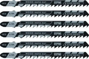 Set tehash shpuese EPM Jigsaw Blade T144D, 100mm, dru, 5 copë