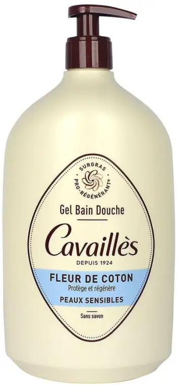 Xhel dushi Rogé Cavaillès Fleur de Coton, për lëkurë të ndjeshme, 1L