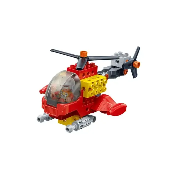 Lodër - Construction Vehicle Big Building Blocks(Helicopter, 17 copë) - 1
