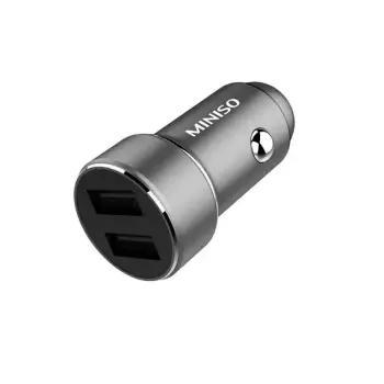 Karikues metalik per veture 5V 2.4A Double USB Ports Model: C08(Silver)