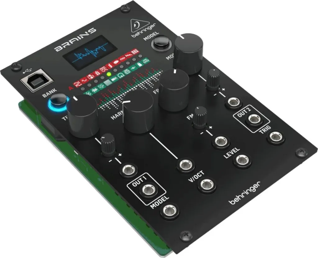 Modul sintetizues Behringer BRAINS, multi-engine oscillator për Eurorack, 16 bit, 96 kHz, zi - 3