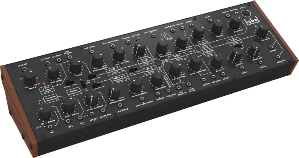 Sintetizator analog gjysmë-modular Behringer Kobol Expander, i zi - 3
