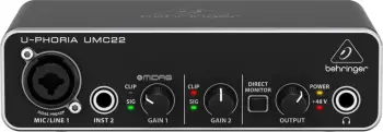 Audio interface Behringer UMC22, e zezë