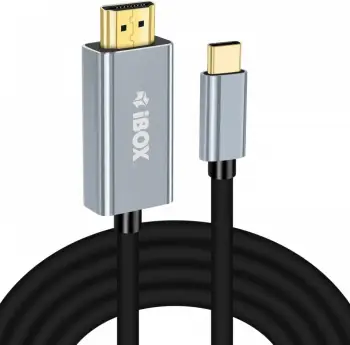 Kabllo iBOX, USB-C në HDMI, 4K 60Hz, 1.8m, e zezë