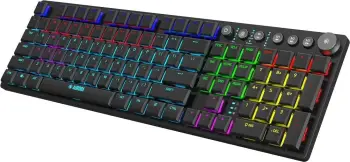 Tastierë mekanike universale iBOX AURORA K-6, RF Wireless + Bluetooth, RGB, e zezë