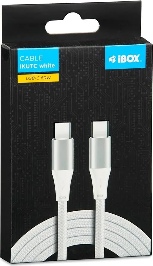Kabllo iBOX, USB C / USB C, 1 m, e bardhë - 3