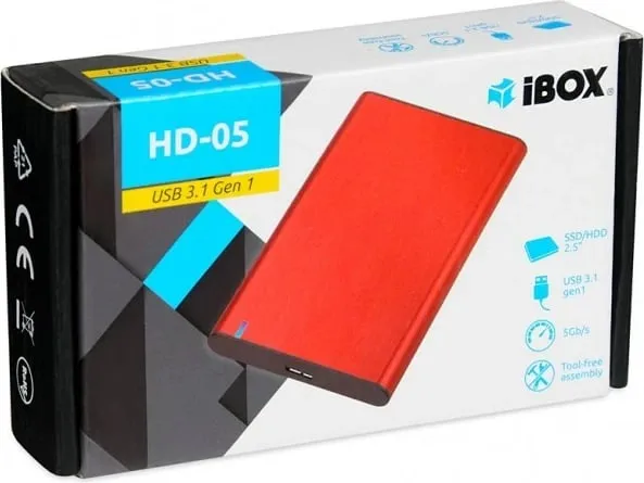 Kuti për HDD/SSD iBox, 2.5", e kuqe - 7