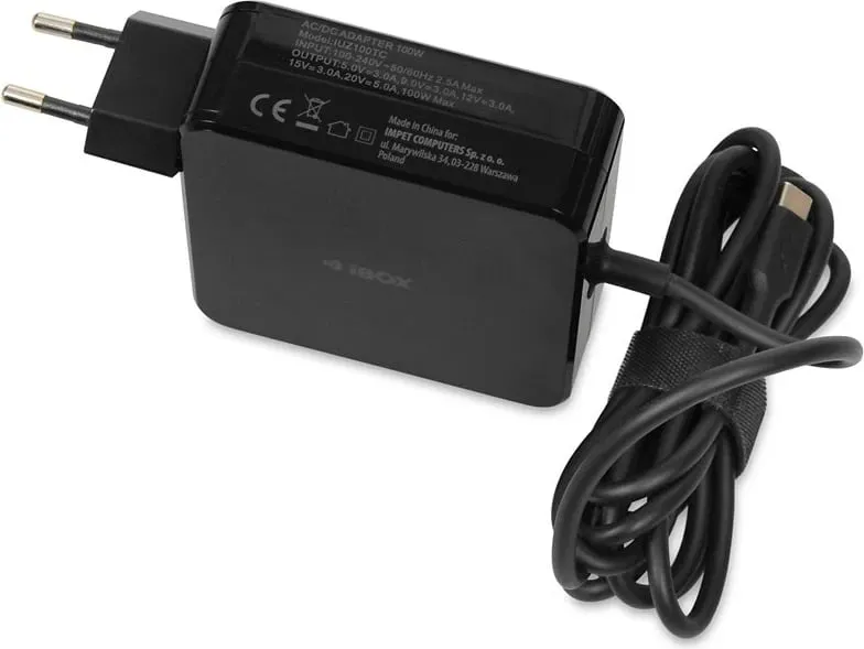 Karikues laptopi iBOX IUZ100TC, PD 100W, Chip E-mark, i zi - 1